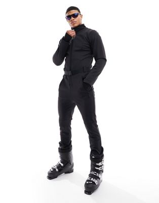 ASOS 4505 Ski water repellent ski suit with skinny leg in black