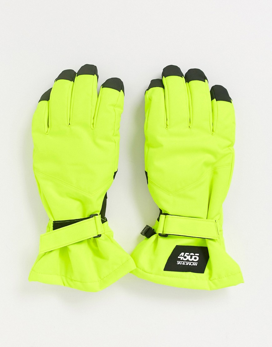 ASOS 4505 - Skihandschoenen in neon-Geel
