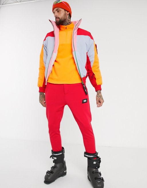 ASOS 4505 skinny fit ski pant in red