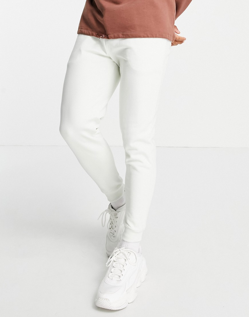 ASOS 4505 skinny fit sweatpants in pale green-White