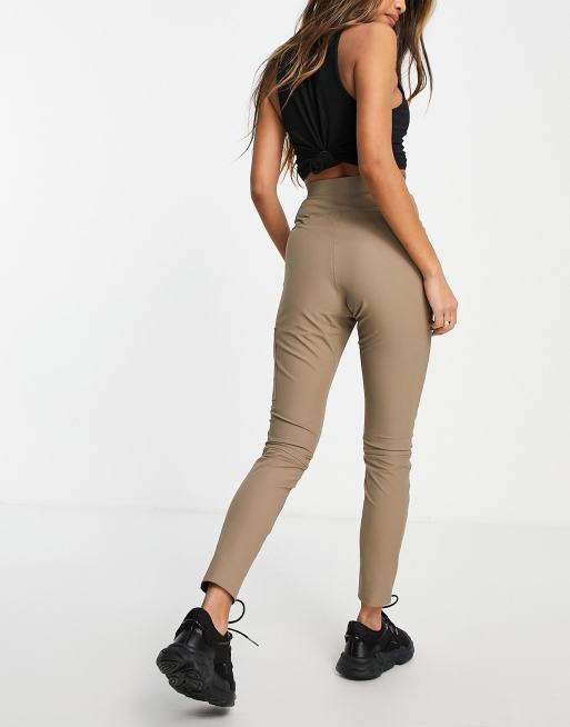 ASOS 4505 Jacquard seamless legging and long sleeve top in beige