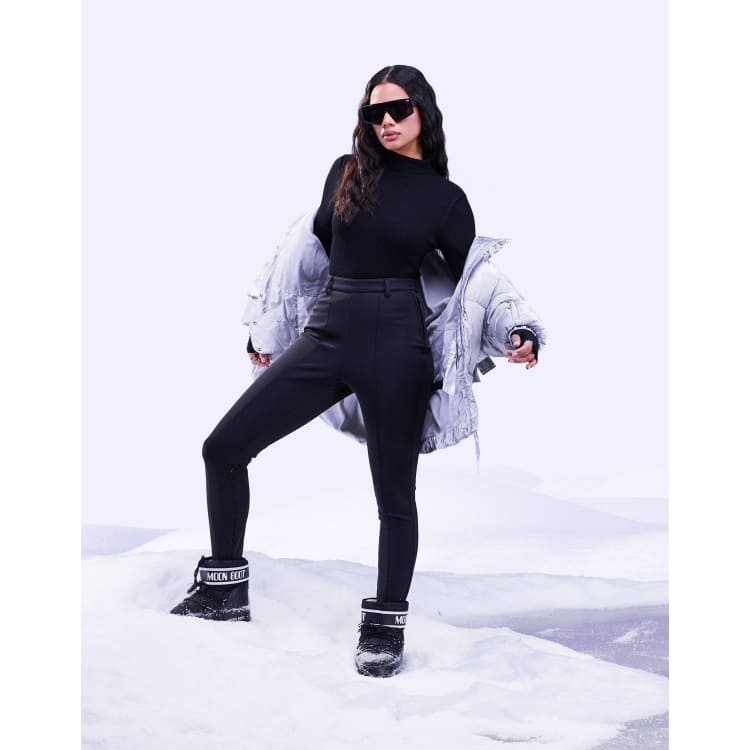 ASOS 4505 Ski Hourglass High Waisted Skinny Ski Pants With Stirrup in Black