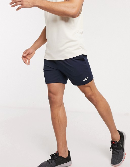 ASOS 4505 skinny training shorts with quick dry in navy