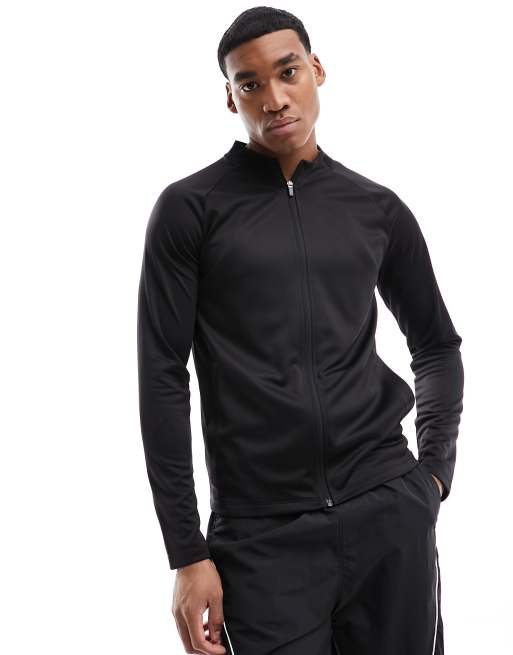 Plain black shop track top