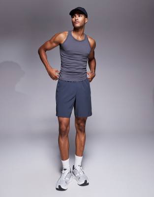 4505 Asos  Slim Fit Seamless Ribbed Tank Top In Gray