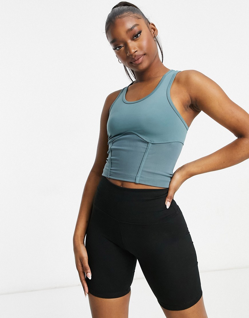 ASOS 4505 slim fit tank top with contouring-Green