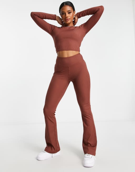 ASOS 4505 slim kick flare legging in rib co ord