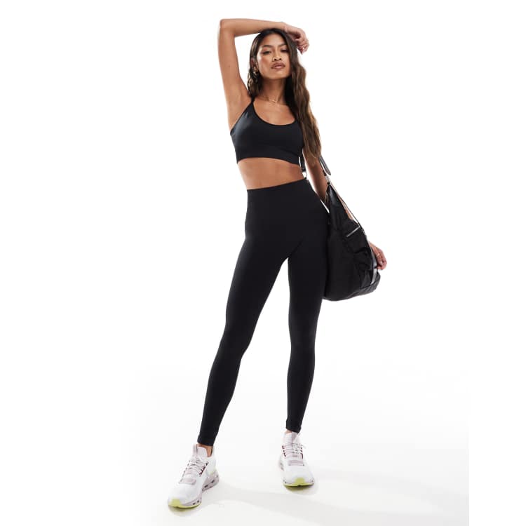 ASOS 4505 smooth seamless high waist gym legging in black