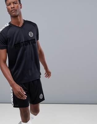 4505 soccer t-shirt with quick dry in black