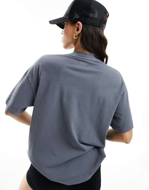 ASOS - 4505 - Sort, forvasket, oversized og kraftig T-shirt med firkantet pasform i hurtigttørrende materiale, 2 af 4