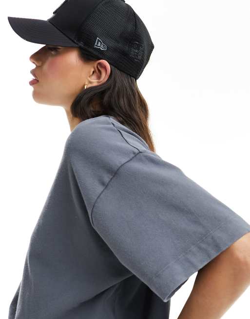 ASOS - 4505 - Sort, forvasket, oversized og kraftig T-shirt med firkantet pasform i hurtigttørrende materiale, 3 af 4