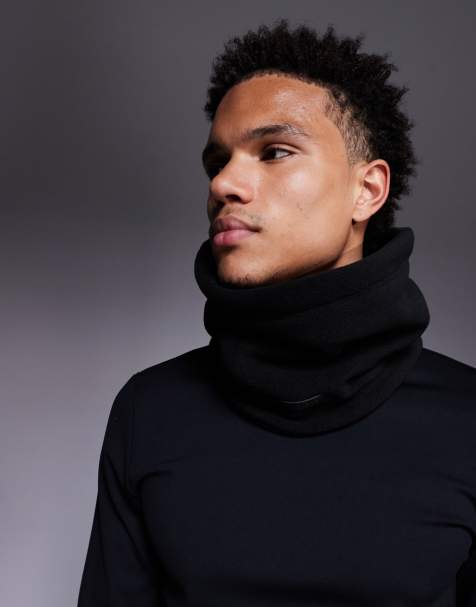 ASOS 4505 - Sort skifleece med termisk halsedisse - view 1