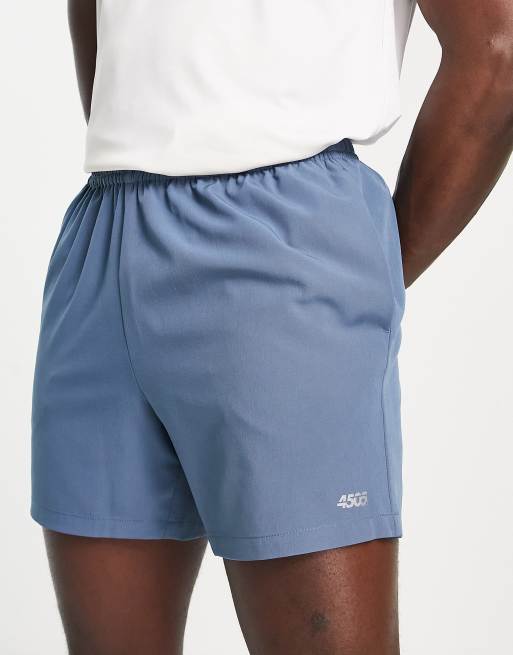 ASOS 4505 Sport Shorts in Schiefergrau mit Markenlogo 13 cm Schrittlange ASOS