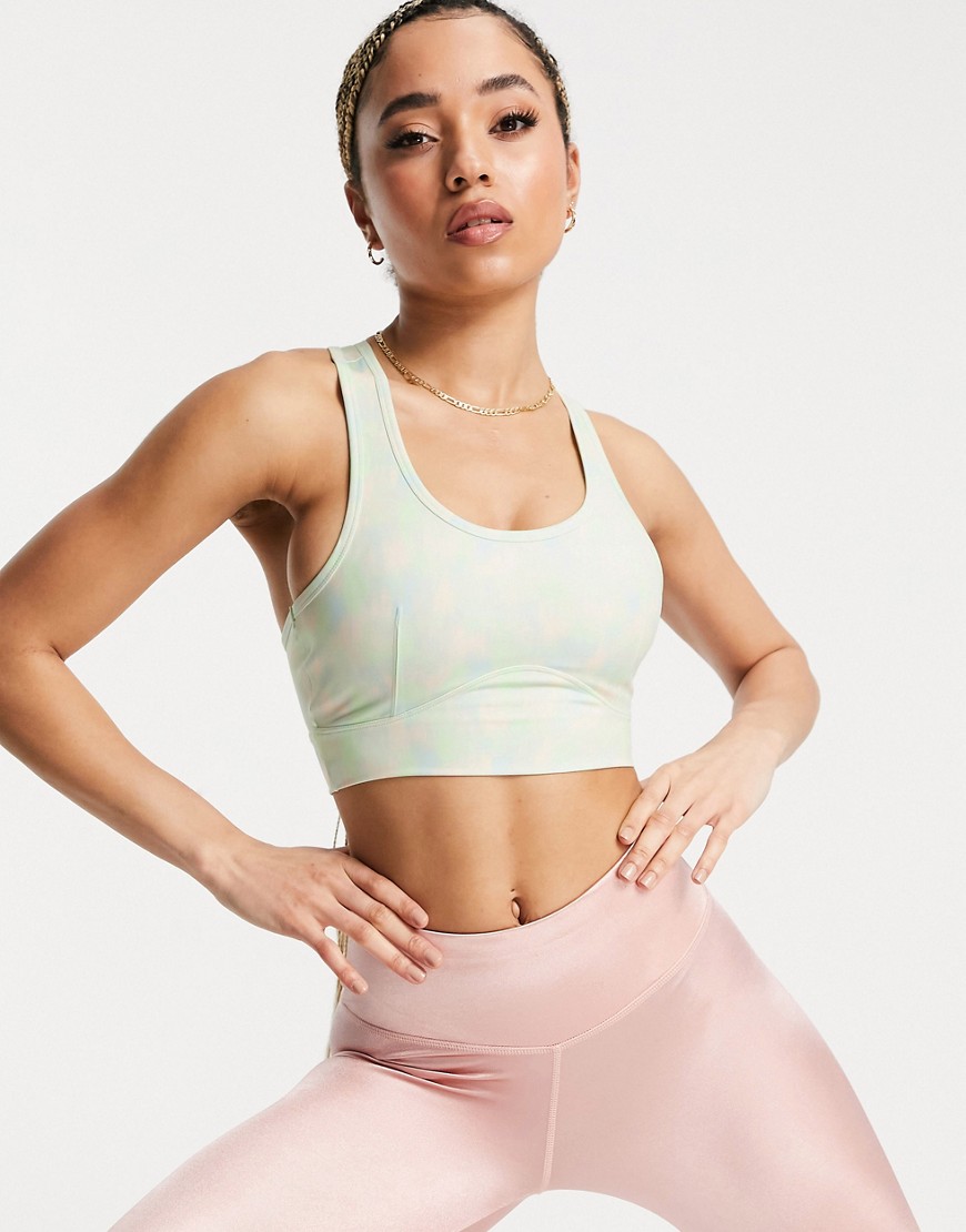 ASOS 4505 sports bra with back phone pocket in recycled polyester-Multi