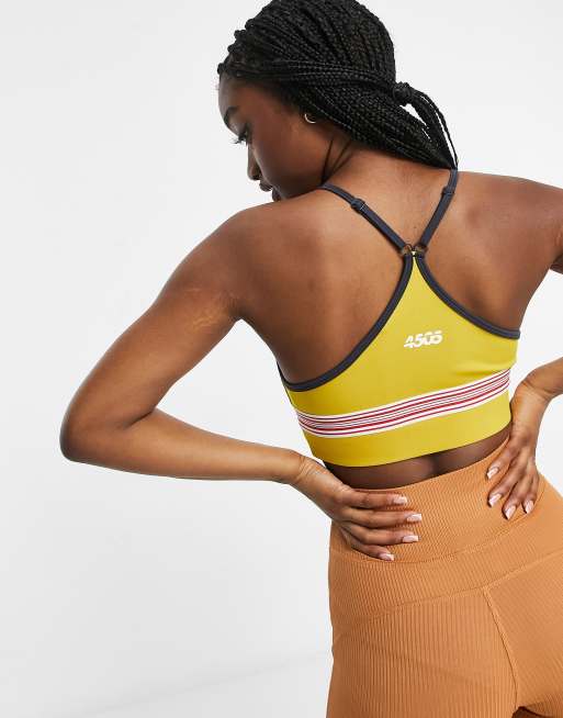 ASOS 4505 sports bra with cut about elasticized detail with strap adjusters, 3 of 4