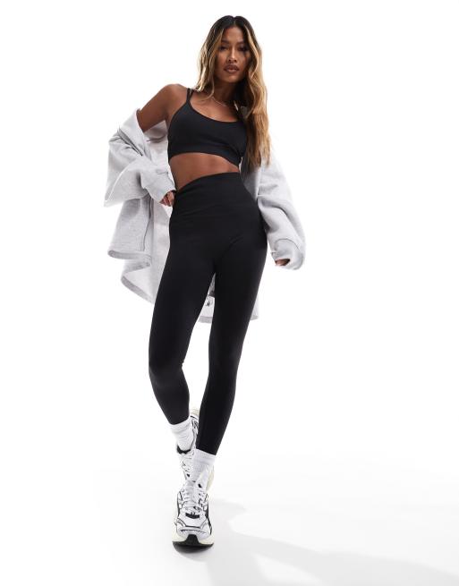 ASOS 4505 – Svarta, släta träningsleggings i seamless design med hög midja, 5 av 5