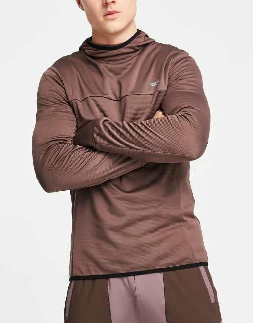 ASOS 4505 - Sweat à capuche de sport pour l'extérieur - Taupe foncé, 4 de 4