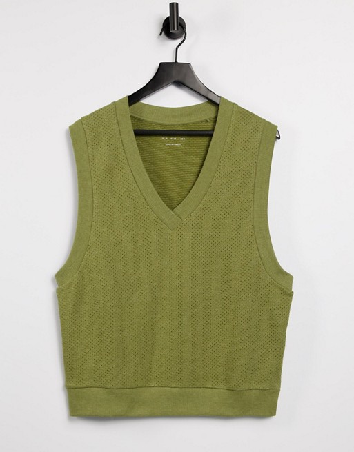 ASOS 4505 sweater vest in open knit jersey