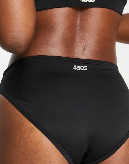 ASOS 4505 swim bikini bottom with high leg