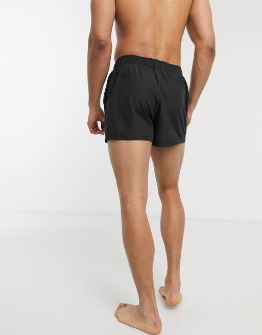 ASOS 4505 swim shorts in mid length in black