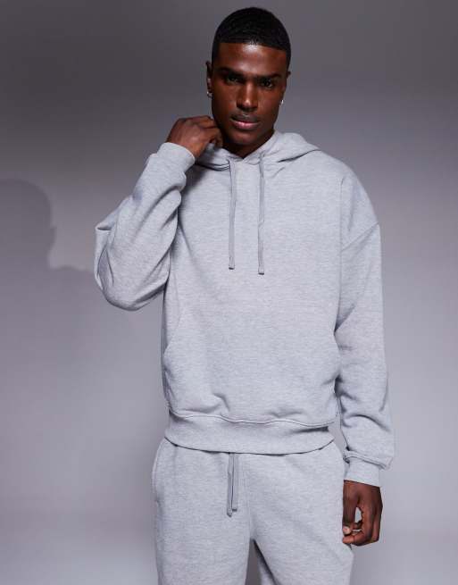 ASOS 4505 – Szary melanżowy gruby dres szybkoschnący z efektem sprania
