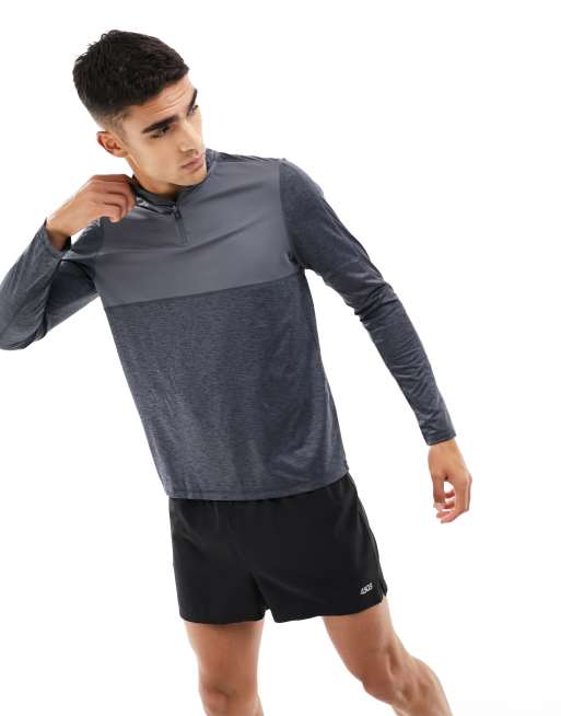 ASOS 4505 - T-shirt da allenamento a maniche lunghe con pannelli a contrasto