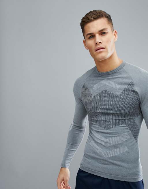 ASOS 4505 - T-shirt de compression à manches longues avec maille sans  coutures