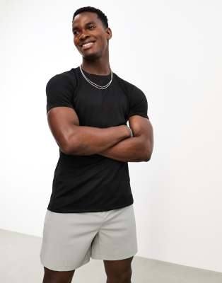ASOS 4505 Icon standard training t-shirt with quick dry in black  - ASOS Price Checker