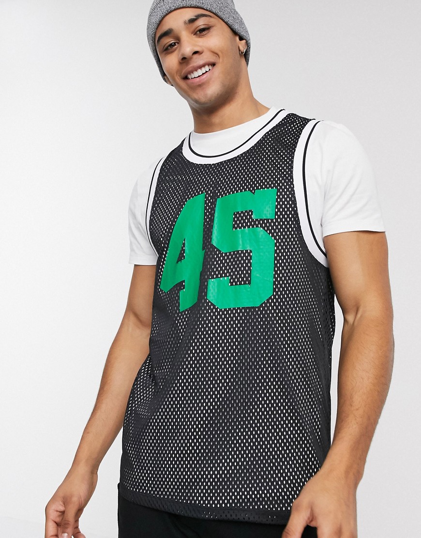ASOS 4505 - T-shirt stile basket 2-in-1-Nero
