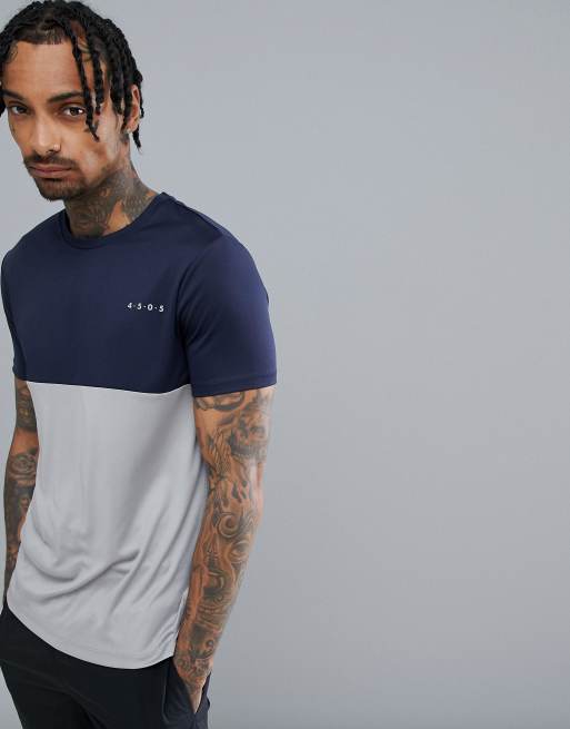 ASOS 4505 t-shirt with quick dry and contrast panel