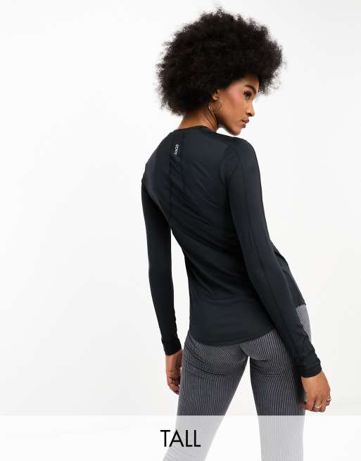ASOS 4505 Tall – All Sports – Marinblå långärmad träningstopp