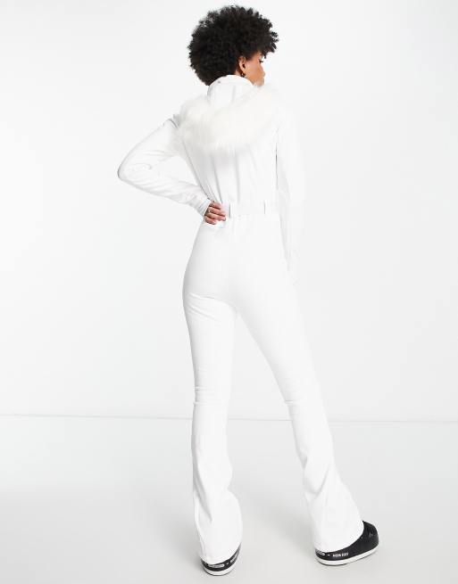 ASOS 4505 Tall belted ski suit with slim kick leg and faux fur hood -  ShopStyle