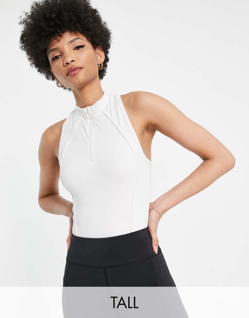 ASOS 4505 Tall - Body sans manches à fermeture éclair partielle