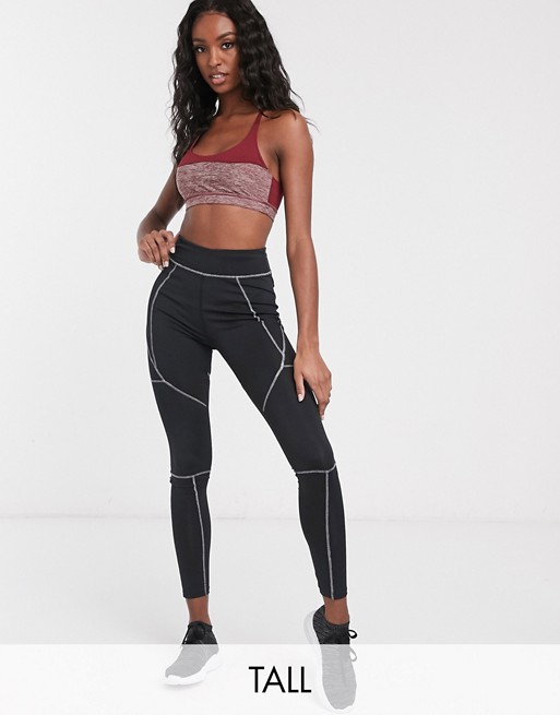 ASOS 4505 Tall high waist legging with reflective stitching