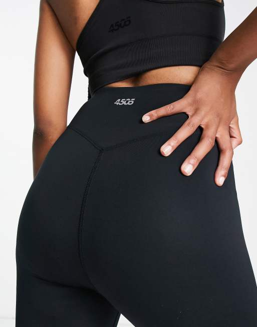 ASOS 4505 Icon 8 inch legging short with bum sculpt detail in black