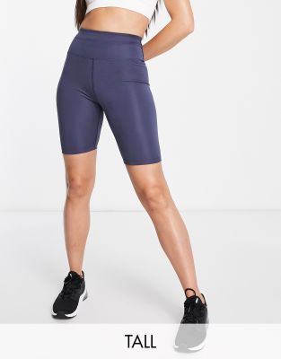 ASOS 4505 Tall - Icon - Knapp sitzende, Po-formende kurze Leggings mit Markenlogo, 20 cm Schrittlänge-Marineblau