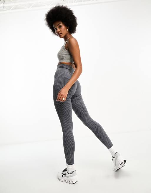ASOS 4505 Tall - Icon - Legging côtelé sans coutures - Gris, 2 de 4