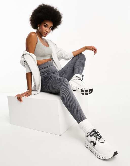 ASOS 4505 Tall - Icon - Legging côtelé sans coutures - Gris, 4 de 4