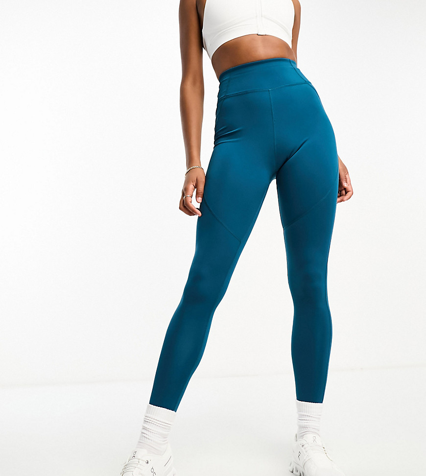 Asos Design 4505 Tall Icon Leggings With Back Sculpt Seam Detail And Pocket-green