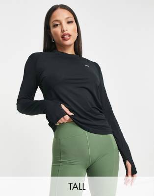 ASOS 4505 active roll neck long sleeve top with thumb hole in