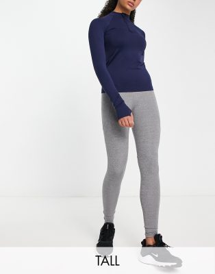 Asos Design 4505 Petite Icon Running Drawstring Waist Leggings With Pocket-gray In Gray