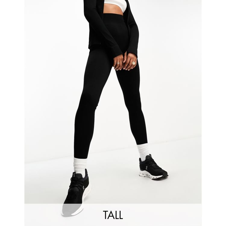 ASOS 4505 Tall Icon seamless rib gym legging in black