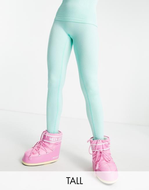 ASOS 4505 Tall - Leggings base layer da sci in maglia a trecce con profili