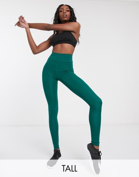 ASOS 4505 Tall – Leggings mit hohem Bund und schwarz-weißem Filament-Detail