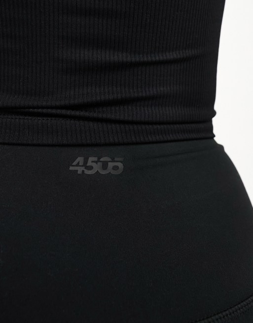ASOS 4505 Tall – Schmal geschnittene, ausgestellte Leggings aus weichem Material in Schwarz, 5 von 5