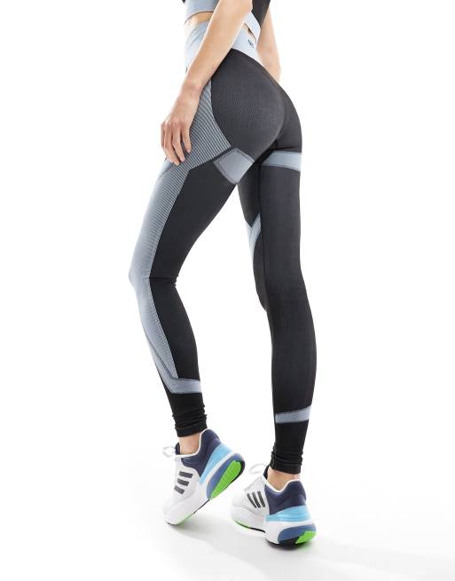 Sport leggings woman, Contrast Mesh Wide Wristband Sport Leggings w Phone  Pocket