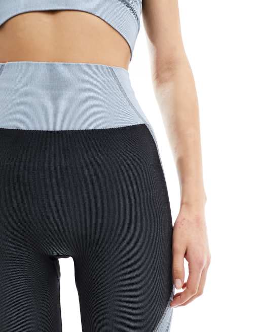 Contrast Mesh Panel Sports Leggings (Color : Black, Size : Large) :  : Clothing, Shoes & Accessories