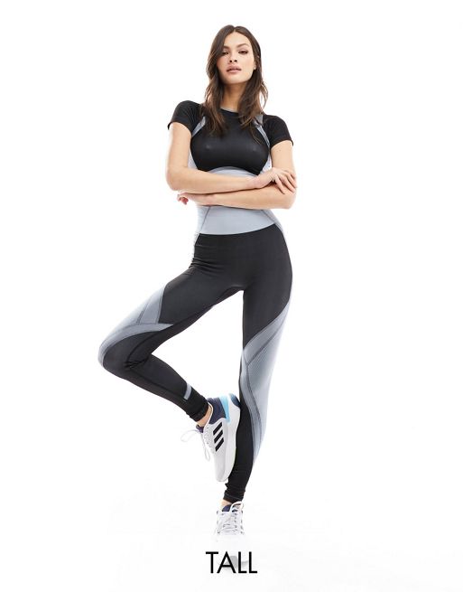 FhyzicsShops 4505 Tall seamless leggings with graphic contrast panels (part of a set)