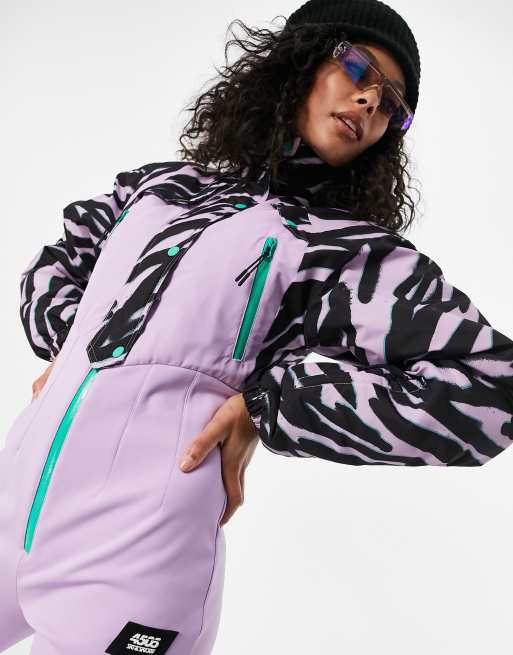 ASOS 4505 - Combinaison de ski color block style 80's