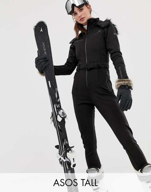 Asos black sale ski suit